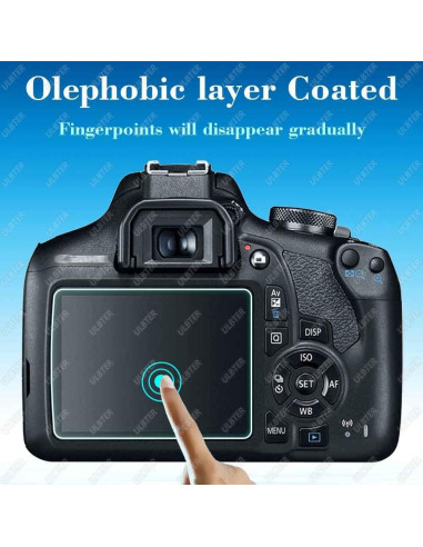 Protector de Pantalla Cristal Templado 9H para Canon EOS Rebel T7 T6 T5