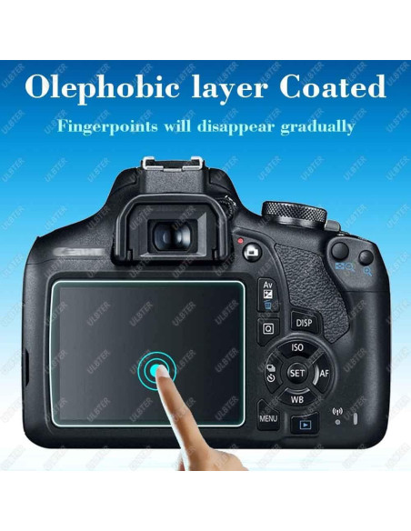 Protector de Pantalla Cristal Templado 9H para Canon EOS Rebel T7 T6 T5 Protector de Pantalla Cristal Templado 9H para Canon EOS Rebel T7 T6 T5
