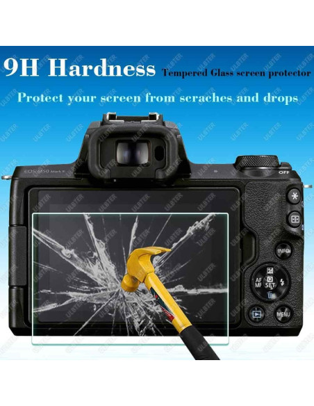 Protector de Pantalla Vidrio Templado 9H para Canon M50 II
