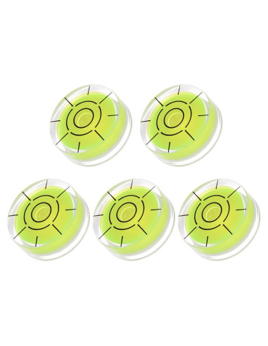 5 Niveles de Burbuja Redondos 32mm Kozelo - Herramientas de Nivelación