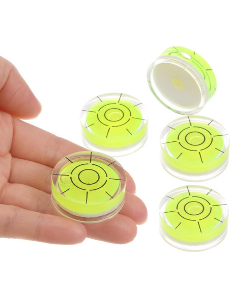 5 Niveles de Burbuja Redondos 32mm Kozelo - Herramientas de Nivelación