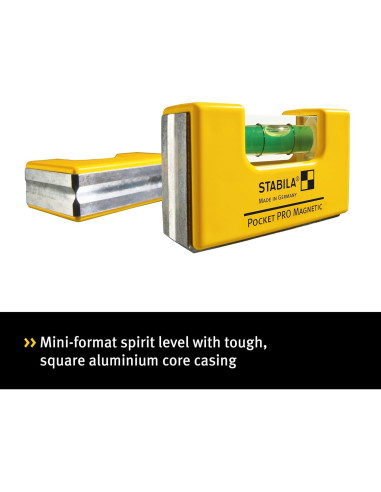 Nivel de Burbuja Pocket Pro Stabila Amarillo/Negro