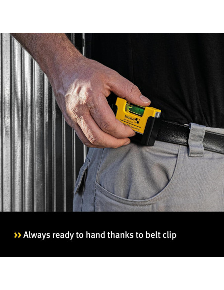 Nivel de Burbuja Pocket Pro Stabila Amarillo/Negro Nivel de Burbuja Pocket Pro Stabila Amarillo/Negro