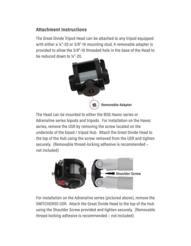 Cabeza de Trípode BOG Great Divide Arca-Swiss 0.45 kg