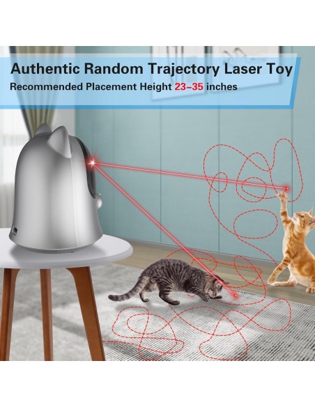 Juguete de láser para gatos Muhhiba, automático y recargable Juguete de láser para gatos Muhhiba, automático y recargable