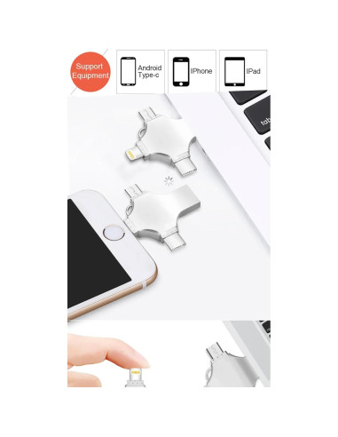 USB Flash Drive 64GB Genérico 4 en 1 Alta Velocidad