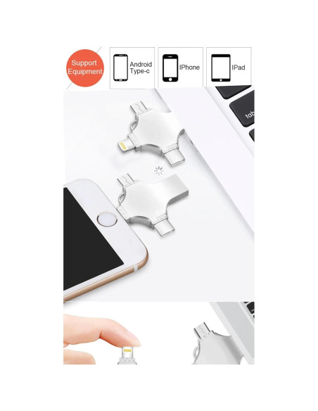 USB Flash Drive 64GB Genérico 4 en 1 Alta Velocidad