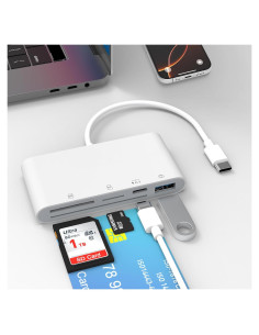 Lector de Tarjetas SD USB C Rocketek 5-en-1 para iPhone
