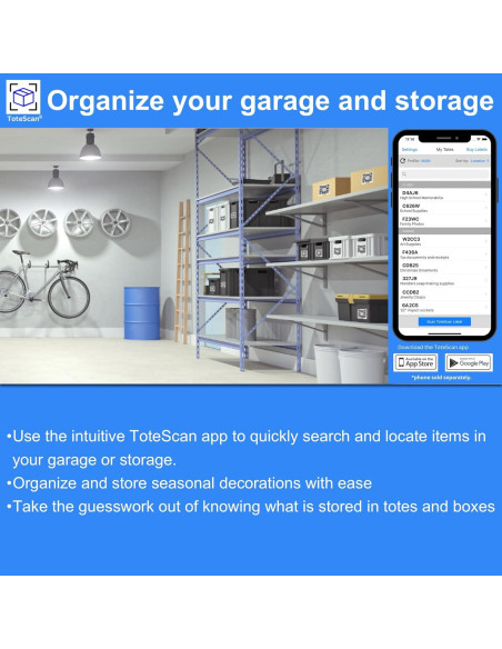 Etiquetas QR Inteligentes ToteScan 45 Unidades 6.35x7.62cm