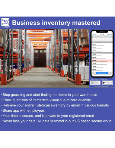 Etiquetas QR Inteligentes ToteScan 45 Unidades 6.35x7.62cm