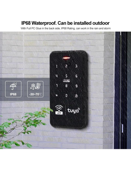 Teclado de Control de Acceso WiFi Tuya RFID Impermeable IP68