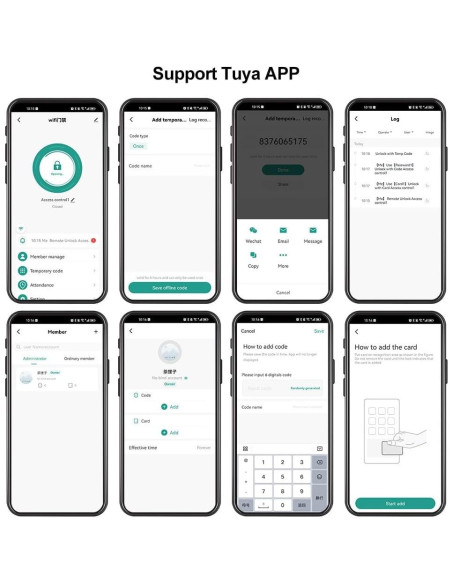 Teclado de Control de Acceso WiFi Tuya RFID Impermeable IP68