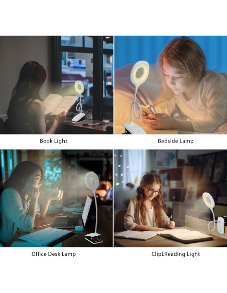 Luz de Lectura Clip On GCDFGV Recargable USB 5W Regulable Luz de Lectura Clip On GCDFGV Recargable USB 5W Regulable