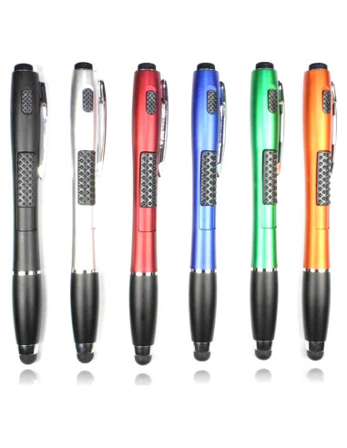 Bolígrafo Táctil Multifuncional 3-en-1 DuraForcity con Linterna LED
