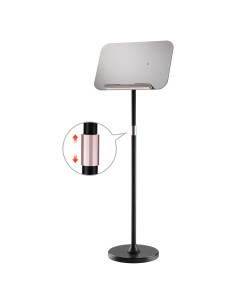 Atril de Piso Portátil BEQUZON Ajustable 89-140 cm Negro