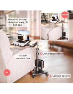 Soporte de Laptop LEVO G2 Rodante Ergonómico 33x33 cm 2