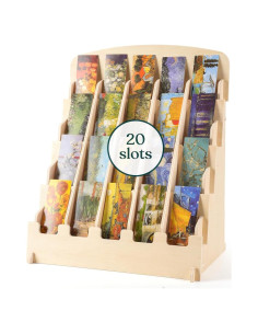 Soporte de Exhibición de Marcadores YOPPIX 20 Bolsillos Madera