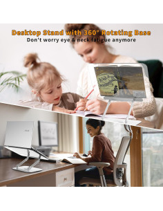Soporte de Libro Ajustable Guntsous con Base Rotativa 360 2