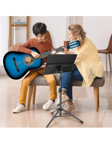 Atril de Música Plegable GrowDaily Ajustable 73-137 cm Negro