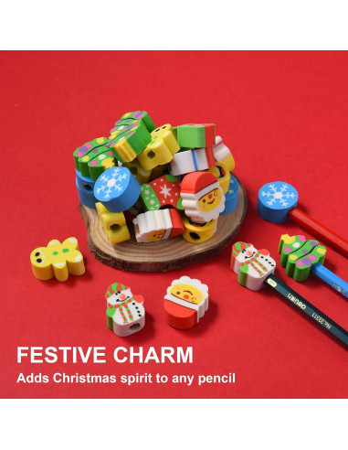 42 Borradores de Lápiz de Navidad DOMG - Multicolor 3D