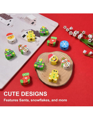 42 Borradores de Lápiz de Navidad DOMG - Multicolor 3D