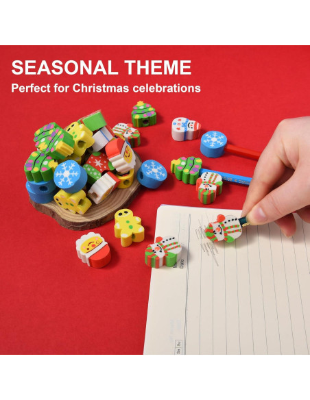 42 Borradores de Lápiz de Navidad DOMG - Multicolor 3D