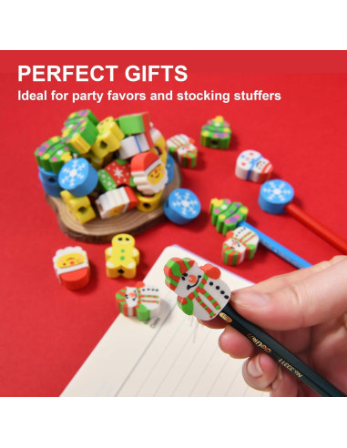 42 Borradores de Lápiz de Navidad DOMG - Multicolor 3D