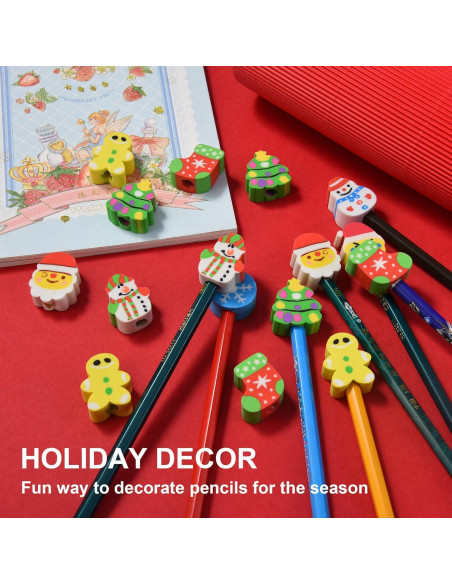 42 Borradores de Lápiz de Navidad DOMG - Multicolor 3D