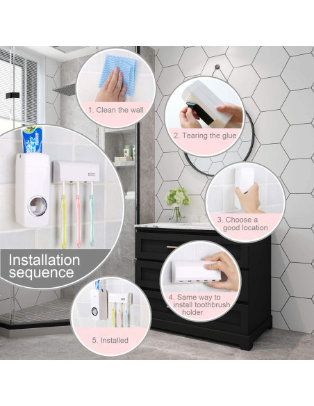 Dispensador Automático de Pasta de Dientes Power Will con Soporte Dispensador Automático de Pasta de Dientes Power Will con Soporte