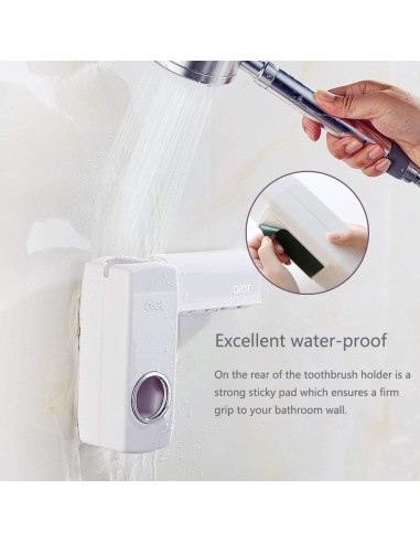 Dispensador de Pasta de Dientes Houvillage Blanco con 5 Soportes