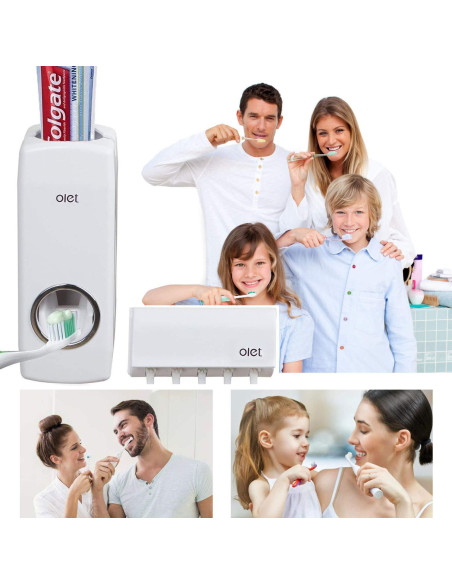 Dispensador Automático de Pasta de Dientes Power Will con Soporte Dispensador Automático de Pasta de Dientes Power Will con Soporte