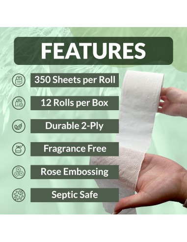 Papel Higiénico de Bambú Reli - 12 Rollos Jumbo 2 Capas