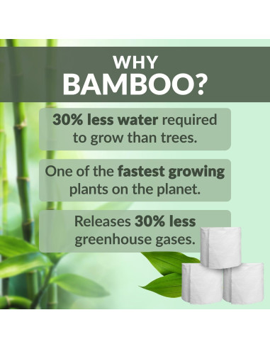Papel Higiénico de Bambú Reli - 12 Rollos Jumbo 2 Capas