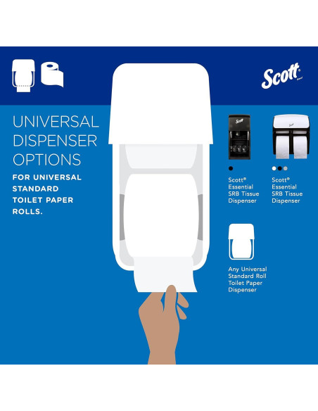 Papel Higiénico Scott Profesional 2 Capas Blanco 80 Rollos