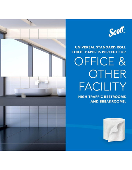 Papel Higiénico Scott Profesional 2 Capas Blanco 80 Rollos