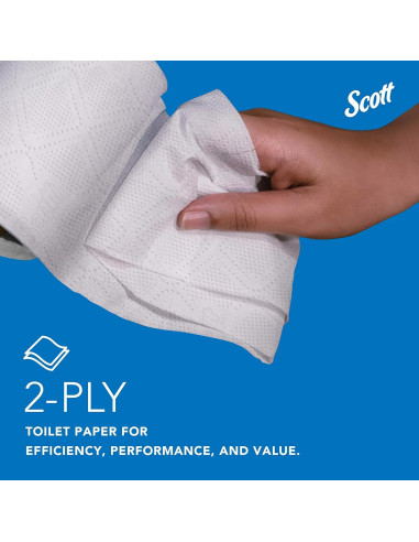 Papel Higiénico Scott Profesional 2 Capas Blanco 80 Rollos