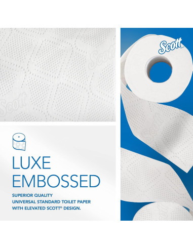 Papel Higiénico Scott Profesional 2 Capas Blanco 80 Rollos