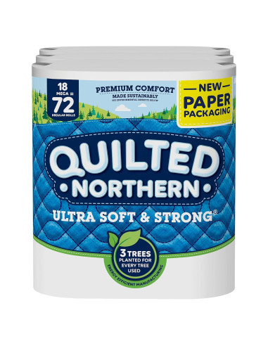 Papel Higiénico Quilted Northern Ultra Suave 18 Rollos Mega