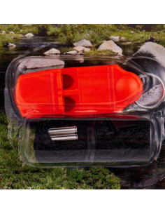 Silbato de Seguridad Coghlans 100 dB Naranja Brillante con Lanyard 2