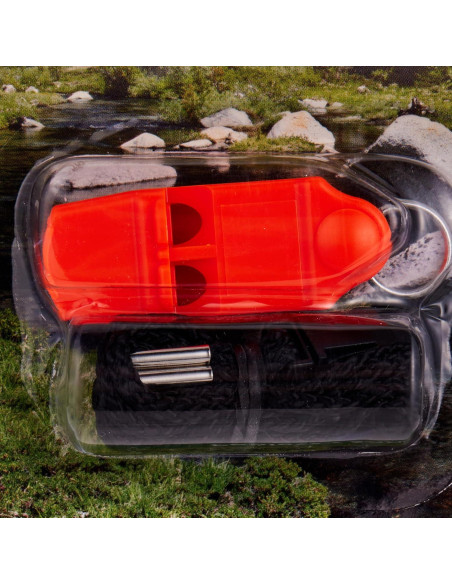 Silbato de Seguridad Coghlans 100 dB Naranja Brillante con Lanyard