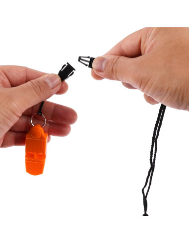 Silbato de Seguridad Coghlans 100 dB Naranja Brillante con Lanyard