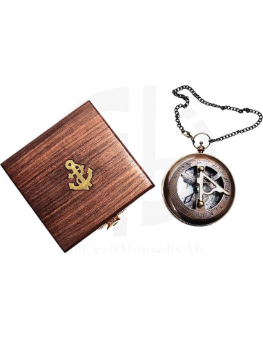 Brújula de Sol Vintage de Bronce Hecha a Mano TheCraftHouse