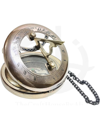Brújula de Sol Vintage de Bronce Hecha a Mano TheCraftHouse
