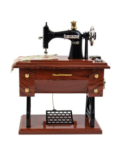 Caja de Música Mini Vintage AUEAR Máquina de Coser 16 cm
