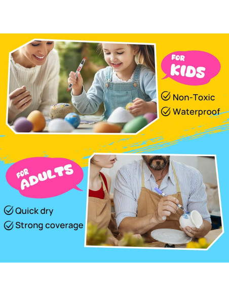 24 Marcadores de Pintura Acrílica Coogert Doble Punta 408g