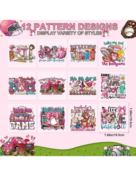 Transferencias de Calor Falueqg - 12 Piezas para Camisetas