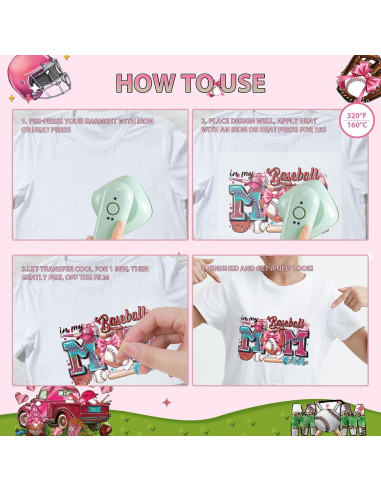 Transferencias de Calor Falueqg - 12 Piezas para Camisetas