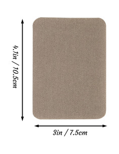 12 Parches de Tela J.CARP 100% Algodón Caqui 10.5x7.5 cm 2