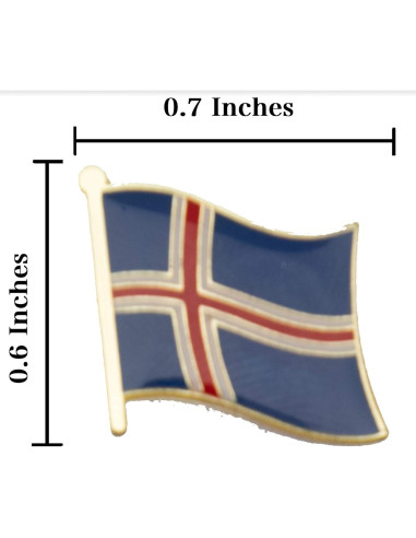 Kit Parche y Pin Bandera Islandia A-ONE - 2 Piezas