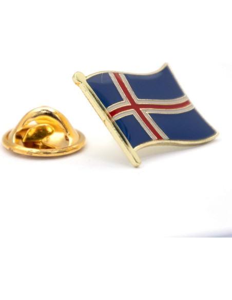 Kit Parche y Pin Bandera Islandia A-ONE - 2 Piezas